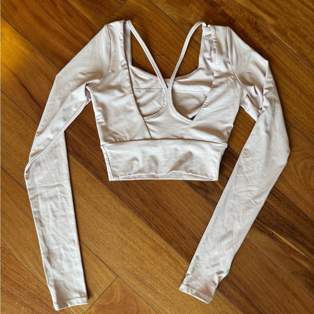 Women's Baby Pink Long Sleeve Top - Picture 2 of 2